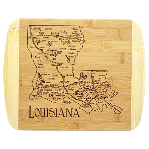 Totally Bamboo A Slice of Life Louisiana State Serving and Cutting Board, 11' x 8.75'