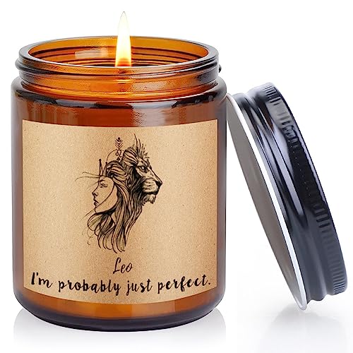 Funny Birthday Gifts for Women Men, Unique Leo Candle Bday Gifts for Best Friends Woman Man Mom Sister Girlfriend 21st 30th 40th 50th, Fun Present for Grandma Wife Husband Friendship Ideas