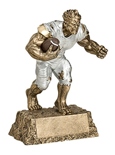 Decade Awards Monster Football Trophy - 6.75 Inch Tall | Triumphant Gridiron Beast Award | Celebrate Football Conquest and Field Domination with This Hulking Monster - Engraved Plate on Request
