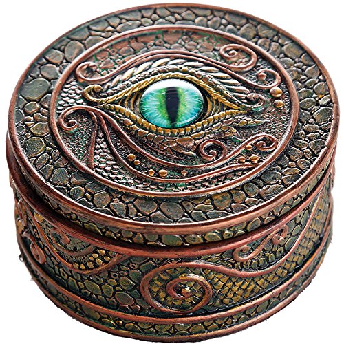 Pacific Giftware The Eye of The Dragon Mystical Trinket Box Fantasy Dragon Collection 3.75 Dia.