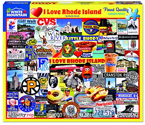 White Mountain Puzzles I Love Rhode Island , 1000 Piece Jigsaw Puzzle