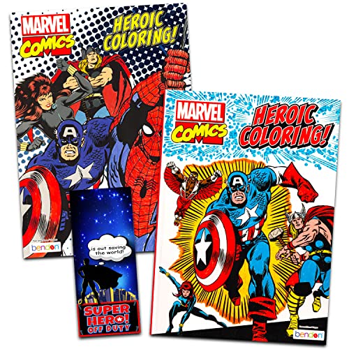 Marvel Avengers Coloring Book Super Set for Kids, Adults - Bundle with 2 Advanced Avengers Superhero Coloring Books Featuring Iron Man, Captain America, More | Avengers Super Hero Coloring Books