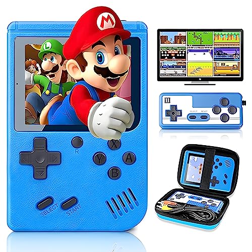 YELLAMI Retro Handheld Game Console with 400 Classical FC Games-3.0 Inches Screen Portable Video Game Consoles with Protective Shell-Handheld Video Games Support for Connecting TV & Two Players