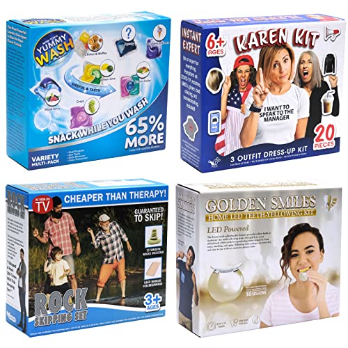 Prank Gift Boxes - Includes 4 Unique and Funny Gag-Gift Boxes - 10”x9”x3”, Assortment 1