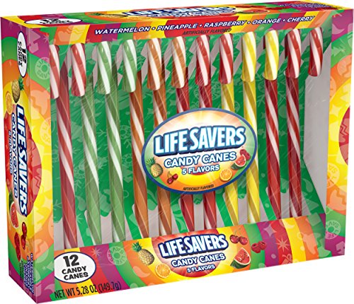 LifeSavers 5 Flavors Assorted Candy Canes, 12 ct