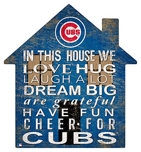 Fan Creations MLB Chicago Cubs Unisex Chicago Cubs House Sign, Team Color,Plastic, 12 inch