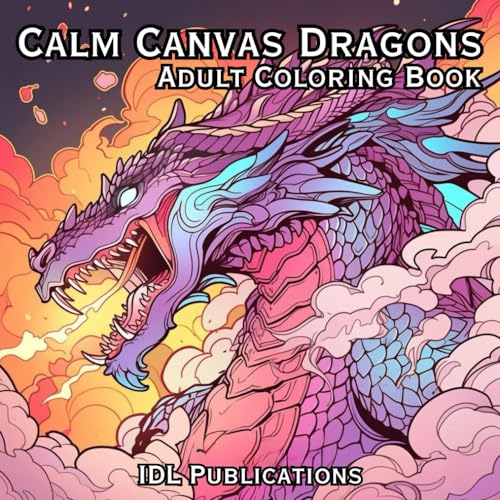 Calm Canvas Dragons: Adult Coloring Book
