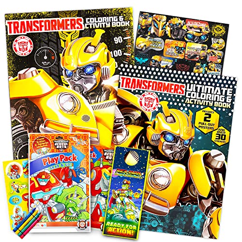 Transformers Rescue Bots Coloring and Activity Book Set With Stickers and Crayons
