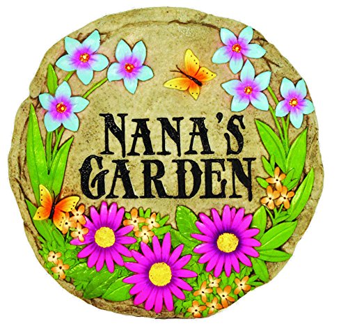 Spoontiques - Garden Décor - Nana's Garden Stepping Stone - Decorative Stone for Garden - Resin