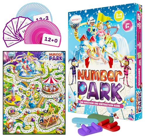 Number Park - Addition & Subtraction Math Games for Kids Ages 5-8 - Fun Educational Learning Game - Math Board Games for Kids - Learning Games for Kindergarten & Up - Math Game Learning Games Gift