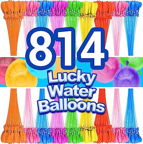 Water Balloons, Pool Beach Water Balloon Quick Fill Toys for Boys and Girls, Outdoor Summer Toys for Kids Ages 3-12, Water Ball for Outdoor Activities (Rainbow)