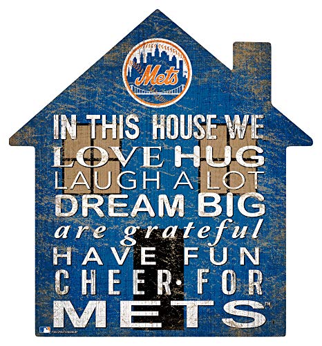 Fan Creations MLB New York Mets Unisex New York Mets House Sign, Team Color, 12 inch