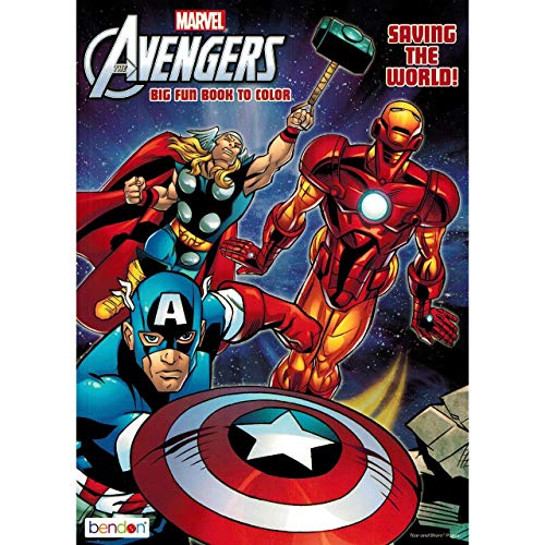 Marvel the Mighty Avengers Coloring Book 'Saving the World!' Big Fun Book to Color by Marvel